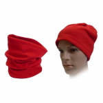 Unisex Vyrai Moterys &Scaron;ilta Fleece Snood &Scaron;alikas Kaklo &Scaron;ildė Beanie Slidinėjimo Balaclava Kepurė raudona