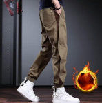 Vyri&scaron;ki lauko kelnaitės su elastine juosmuo laisvalaikio krovininės kelnės Vyri&scaron;kos laisvos kelių ki&scaron;enių tiesiomis kojomis suri&scaron;amos kombinezonos madingos kelnės M chaki