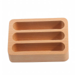 &bdquo;Wood Desktop&ldquo; vizitinių kortelių ekrano stovas Atmintinės laikiklis laikymo dėžutė Medinių kortelių laikiklis biurui Beech Wood