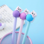 1 vnt mielas kūrybingas katinas, 0,5 mm animacinių filmų Kawaii ra&scaron;tinės reikmenys Biuro reikmenys vaikams Dovanos gelio ra&scaron;ikliai Ink Color mėlyna