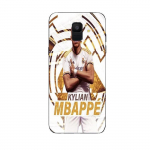 Coque Maniacase pour Samsung Galaxy A8 2018 Kylian Mbappe Real Madrid wallpaper celebration