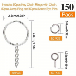 1 rinkinys / 150 vnt. raktų pakabukų rinkinys, skirtas rankdarbiams ir papuo&scaron;alams gaminti 150pcs