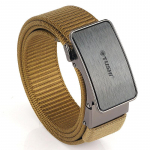 Naujas vyri&scaron;kas kelionės į darbą ir atgal diržas su automatine sagtimi nailoniniu juosmeniu, universalus dvisluoksnis storas diržas laisvalaikiui lauke 120cm raudona