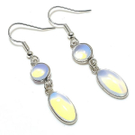 Milky Opal handmade 925 Sterling Silver Jewelry Earring 1.97 J8u34