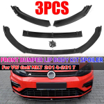 Blizgus juodas automobilio priekinio buferio skirstytuvo lūpų aptakas kėbulo komplekto buferio difuzorius, skirtas VW For Golf MK7 2014-2017 buferio lūpų skirstytuvas spain