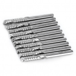 Vieno a&scaron;mens freza CNC įrankių antgaliai 3,175 mm skersmuo 22 mm pjovimo ilgis pjovimo įrankis freza 10pcs 3.175mm
