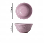 Auk&scaron;tos klasės prancūzi&scaron;ko stiliaus keraminės lėk&scaron;tės, madingas reljefinis purpurinis vakarienės lėk&scaron;tė, buitiniai sriubos dubenėliai, dubenėlis ramen makaronams, indai, stalo reikmenys