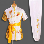 Tradicinis kinų drakono u&scaron;u uniforma Kung Fu drabužių komplektas kovos menų uniforma Tai Chi Kleding daoistinis Shaolinas 180 balta