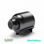 HD infraraudonųjų spindulių naktinio matymo kamera namų belaidė Wifi kamera Mini stebėjimo kamera 【Non-battery】0.3MP juoda