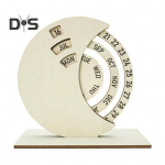 Medinis besisukantis apvalus amžinasis kalendorius, rankiniu būdu pasukamas diskinis kalendorius, stalo dekoras namams, biurui, mokyklai