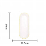 &Scaron;iaurės &scaron;alių Pnompenio stiklinis padėklas ovali desertinė lėk&scaron;tė vakarieti&scaron;ka maisto lėk&scaron;tė buitinė vonios kambario padėklas papuo&scaron;alų laikymo lėk&scaron;tė stiklinis indai