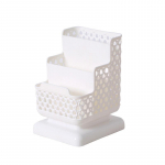 Mokyklos ra&scaron;tinės reikmenų makiažo organizatorius Stalinis stalinis laikymo dėžutės konteineris kosmetikai Papuo&scaron;alų ra&scaron;tinės reikmenys Pl balta