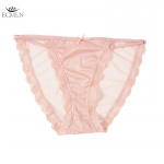 Seksualios nėriniuotos stringų kelnaitės moterims, permatomos tinklinės plonomis juostelėmis apatinis trikotažas, besiūlės T formos, permatomos bikini kelnaitės M