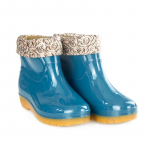 Naujilaisvalaikio lietaus batai moterims Žemu kulnu Apvaliu pir&scaron;tu Batai Vandeniui atsparūs Vidutinio ilgio lietaus batai chaussures femmes ghn56 6 blue