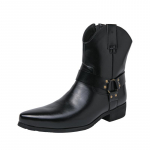 Prabangaus prekės ženklo vyri&scaron;kas rudeninis smailus &scaron;oninis užtrauktukas Patogūs trumpi batai Madingi vyri&scaron;ki patogūs džinsiniai batai Auk&scaron;taauliai 43 juoda