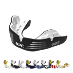 OPRO Mouthguard Custom Sports Mouthpiece Made in England [Instant Fit] [Official Store] (Adult, UFC/Black & Silver)