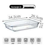 Heat-Resistant Fish-Shaped Glass Baking Dish for Microwave/Oven - Clear and Durable Household Pan
