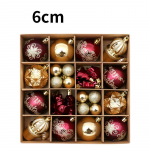 42 vnt. 6 cm Kalėdų eglutės burbulai &scaron;ampano spalvos, Kalėdų eglutės pakabinami papuo&scaron;imai, Kalėdinė namų dekoracija, 2026 Naujųjų metų vakarėlio dovanos vyno raudonos spalvos