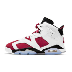 Air Jordan 6 Retro GS Carmine 2021 Vaiki&scaron;ki sportbačiai Balti Juodi 384665-106 36.5
