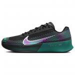 NikeCourt Air Zoom Vapor 11 Attack Premier Tamsiai Žalias Fuksijos Spalvos Vyri&scaron;ki Sportbačiai Juodi Skaidriai Jadinės II Spalvos FD6693-001 39