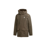 Adidas Originals Trefoil Parkas Su Pamu&scaron;alu Ir Gobtuvu Medvilninis Striukė Vyri&scaron;ka Vir&scaron;utinė Apranga Medžio &Scaron;akos Ruda ED5835 S
