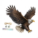 2D Decorative Eagle, Creative Flat Sign with Rope, Easy to Hang, Garden Decoration for Fence, Yard, Style C