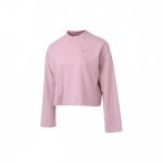 Nike Sportinio gyvenimo būdo serijos vienspalviai logotipu siuvinėti mar&scaron;kinėliai apvalia i&scaron;kirpte ilgomis rankovėmis moterims, vir&scaron;us, rožiniai CZ3557-516 L