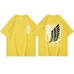 Japonijos anime &bdquo;Attack on Titan&ldquo; mar&scaron;kinėliai vyri&scaron;ki ir moteri&scaron;ki vasaros mados Harajuku Top Nemokamas Pristatymas Spaudinys Didelio dydžio Y2k Drabužiai 4XL