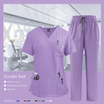 Naminių gyvūnų klinikos medicinos seselės rinkinys, daugiaspalvis, unisex, odontologo chirurginiai uniformos, kosmetologo darbo drabužiai, ligoninės slaugos gydytojo &scaron;veitinių kostiumas M