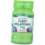 Melatoninas vaikams, Just 4 Kidz Sleep Melatonin 1, Nature's Truth 90 tabl. Vynuogė (72509015) 90tab Grape