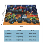 &bdquo;Blaze And The Monster Machines&ldquo; animacinių filmų antklodė flanelinė oro kondicionavimo sistema, lenktyninė, &scaron;ilta antklodė, skirta sofai automobiliui, pliu&scaron;inė plona antklodė 30x40in