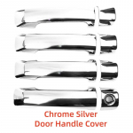 Chromuota Sidabrinė Automobilio Aksesuaras Durų Rankenos Dangtelis Apdailos Lipdukų Stilius Toyota Tundra Sequoia 2008 2009 2010 2011 2012 2013 2014- Chrome