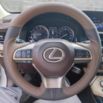 Hand-Stitched Non-Slip black brown Leather Car Steering wheel Cover For Lexus ES250 ES300h GS200 GS300h GS450h LX570 1