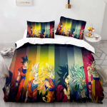 Japoni&scaron;ko anime Dragon Ball patalynės užvalkalas Goku patalynės komplektai berniukams, vaikams, paaugliams, antklodės užvalkalas, pagalvių užvalkalai, vaikų Kalėdų dovana EU Single(135*200cm)3pcs