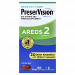 PreserVision, AREDS 2 formulė, 60 mini mink&scaron;tųjų kapsulių