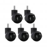 11x22mm Standartinio Dydžio PU Rutuliniai Ratukai Biuro Kėdėms, Pasižymintys Tyliu Judėjimu, Sklandžiais 360 Laipsnių Sukimaisiais ir Atspariu Įbrėžimams Dizainu juoda