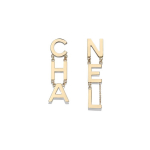 Chanel didelio logotipo raidės auskarai Moteri&scaron;ki auskarai Auksiniai AB1441-X01060-Z0000 Gold,F