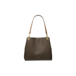 Michael Kors Mk Kensington Klostyta Užtrauktuku Dirbtinės Odos Pečių Krep&scaron;ys Moteri&scaron;kas pečių krep&scaron;ys Tamsiai Rudas 30F3G8KT7B-252 Basic Set (Bag+Dust Bag)