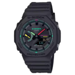 CASIO vyri&scaron;kas juodas laikrodis GA-B2100MF-1A GA-B2100MF-1A Black Dial black