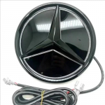 Automobilio lipdukas 2026 Naujas Benz automobiliui Priekinės grotelės Logotipas &Scaron;viesos veidrodžio pavir&scaron;ius LED ženklelis Emblema &Scaron;viečiantis dekoratyvinis žibintas Mercedes Ben White light