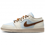 Jordan Air Jordan 1 Low top Vintage Basketball Shoes Women's White Blue IR7553-422 35.5