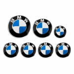 7 vnt. automobilio priekinės ir galinės emblemos logotipas BMW 50-mečio leidimas E36 E46 E53 E90 E60 E93 E87 G01 G20 X3 F30 F20. Priedai