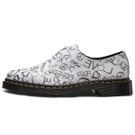 Dr. Martens Unisex 1461 Script Lygios odos Oxford batai Balti Juodi 24434101 42