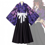 Kostiumas Cos Demon Slayer: Kimetsu no Yaiba Vyniojantis Vienas Kardas Demonas Juoda Mirtis Mou Cosplay Kostiumas Vyri&scaron;kas Kostiumas Jikuni Iwakatsu XS gray