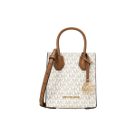 Michael Kors Mk Mercer Monogram spalvų blokų raidžių logotipas odinė akordeono rankinė moteri&scaron;kos rankinės Vanilla 35T1GM9C0I-150 Mini
