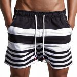 Vasaros mados Sexy Boxer sportinis maudymosi kostiumėlis paplūdimio &scaron;ortai Vyri&scaron;ki maudymosi kelnaitės 2XL juoda