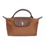 Longchamp Le Pliage 17 trumpomis rankenėlėmis, su atvartu ir užtrauktuku, kosmetinė, koldūno formos krep&scaron;ys, delninukas, pirkinių krep&scaron;ys, moteri&scaron;ki krep&scaron;iai, Brandy 34175089504 Brandy
