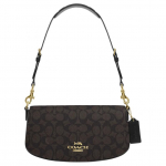 Rankinė Andrea 24 Classic Monogram Nuimamas peties dirželis PVC Oda Totas Peties krep&scaron;ys Vidutinio dydžio Moteri&scaron;ki krep&scaron;iai Rie&scaron;uto juoda CV973-IMXAQ Basic Set (Bag+Dust Bag)