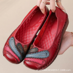 Moteri&scaron;ki laisvalaikio odiniai loafers Batai Patogūs neslystantys vaik&scaron;čiojimo batai moterims Verslo darbui Mocasin Flats Lengvi mink&scaron;ti baleto batai 35 raudona