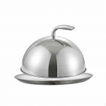 Restorano lėk&scaron;tės dangalas Anti-Scald rankena Nerūdijančio plieno maisto kupolas Veidrodinis blizgus metalas 25cm-30cm